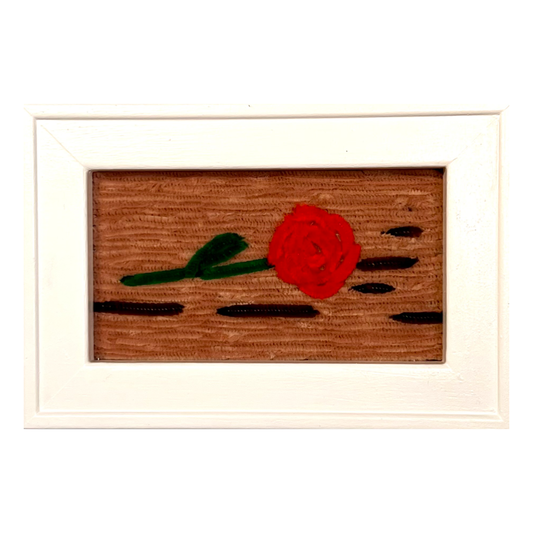 Rose on a Wood Table