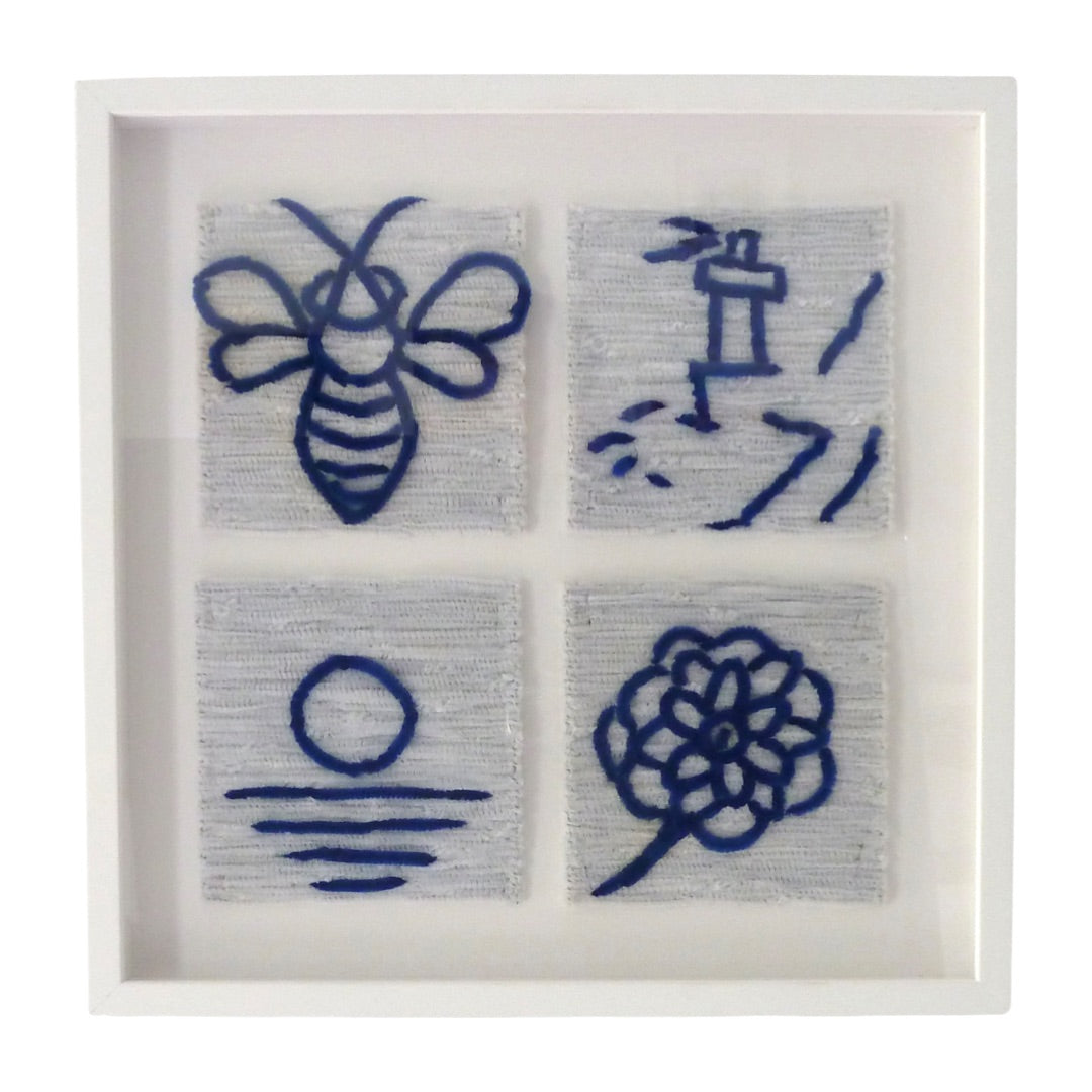 Blue Iconic Selection (Bee, LIghthouse, Sunset, Zinnia)